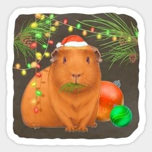 New year guinea pig Sticker